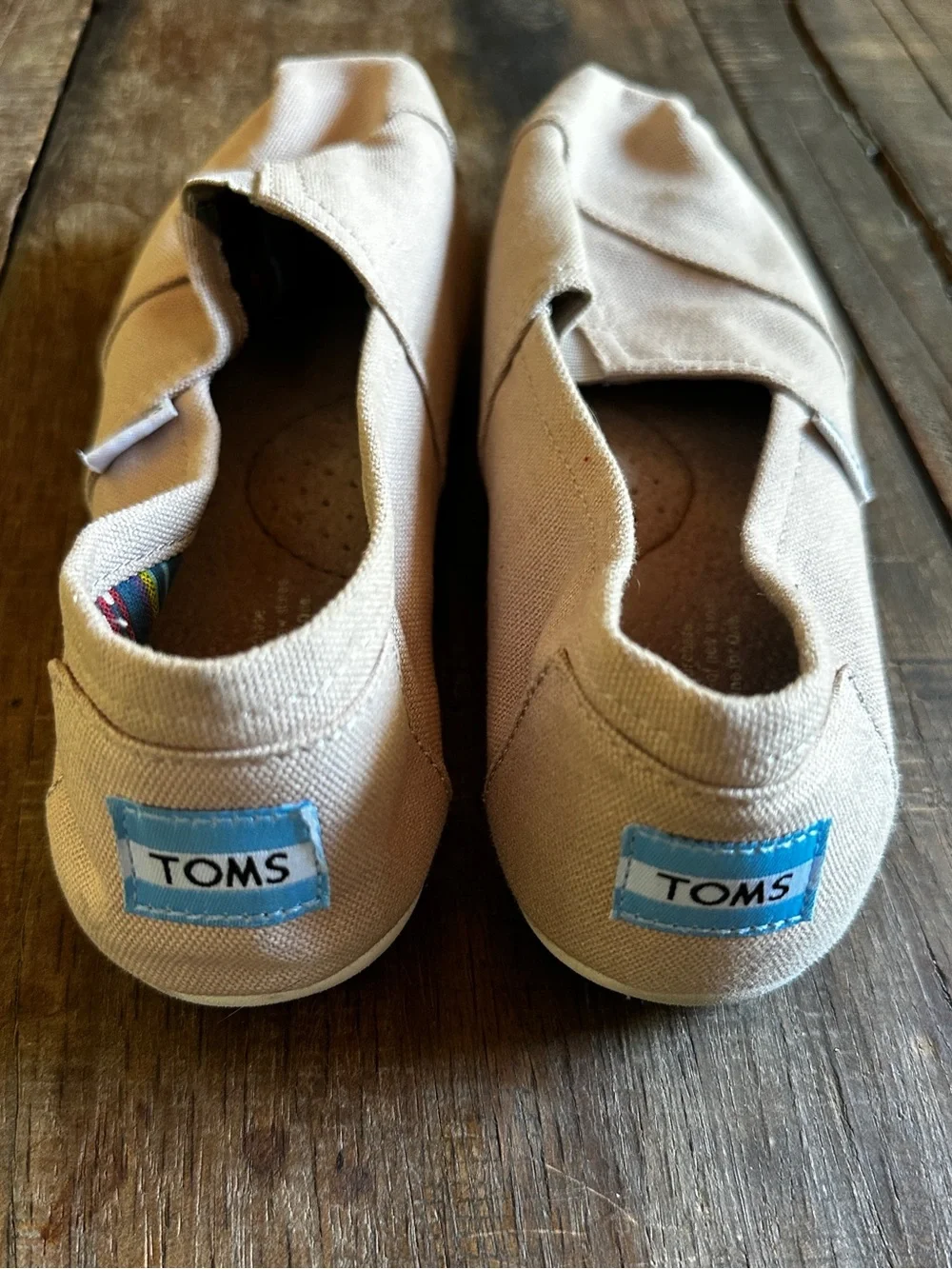 Beige colored Tom’s 7.5